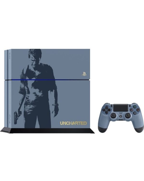 Sony PlayStation 4 Region 2 PAL 500GB(HDD) Console  Uncharted 4 Limited Edition Bundle Grey & Blue