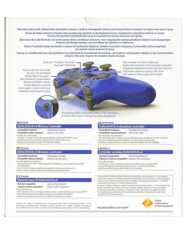 PlayStation DualShock 4 Wireless Controller  (Wave Blue) - Sony