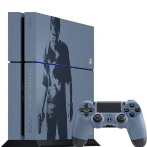Sony PlayStation 4 1TB Uncharted 4 A Thief's End Special Edition Console Custom Grey & Blue