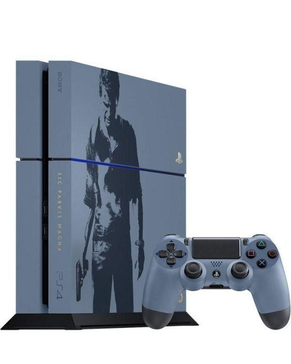 Sony PlayStation 4 1TB Uncharted 4 A Thief's End Special Edition Console Custom Grey & Blue Sony PlayStation 4 1TB Uncharted 4 A Thief's End Special Edition Console Custom Grey & Blue