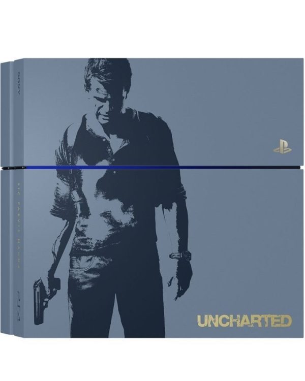Sony PlayStation 4 1TB Uncharted 4 A Thief's End Special Edition Console Custom Grey & Blue