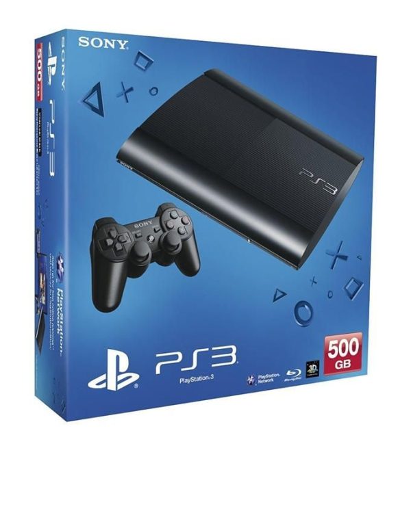Sony PlayStation 3 Super Slim Console 500 GB Black Sony PlayStation 3 Super Slim Console 500 GB Black
