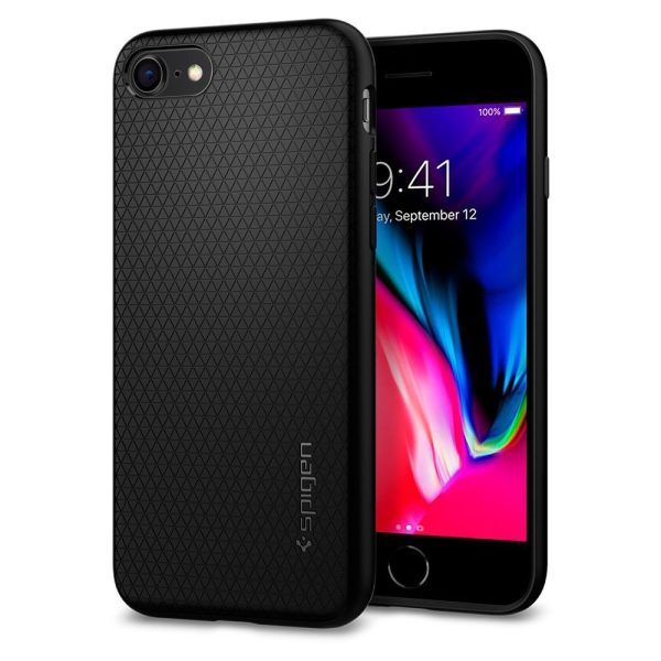 Apple iPhone 8 / iPhone 7 Spigen Liquid Air Case - Black Apple iPhone 8 / iPhone 7 Spigen Liquid Air Case - Black