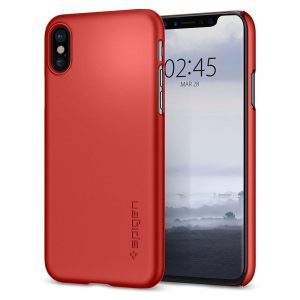 Apple iPhone X Spigen Original Thin Fit - Metallic Red