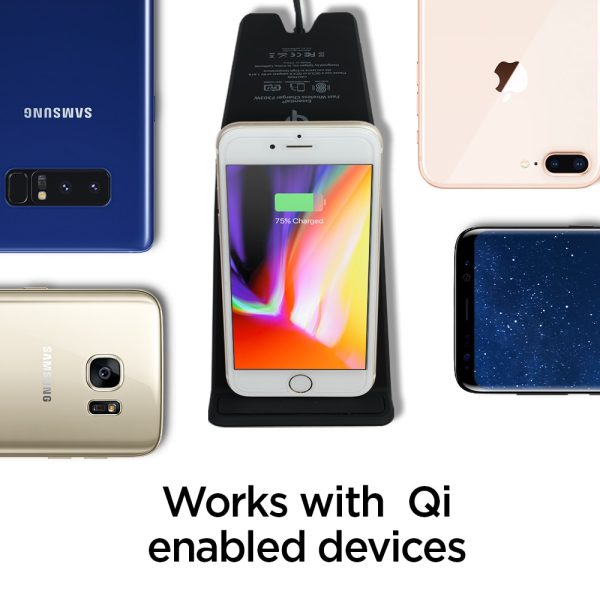 Spigen F303W Wireless Fast Charger for all Qi Certified Devices - Black