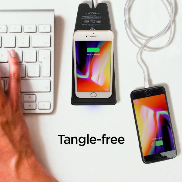 Spigen F303W Wireless Fast Charger for all Qi Certified Devices - Black