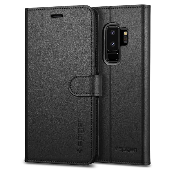 Samsung Galaxy S9 Plus Spigen Original Wallet S Flip Cover Case  - Black