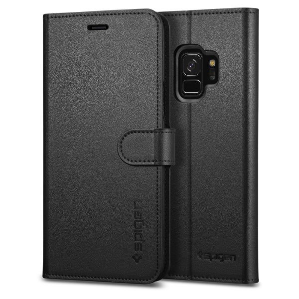 Samsung Galaxy S9 Spigen Original Wallet S Flip Cover Case  - Black