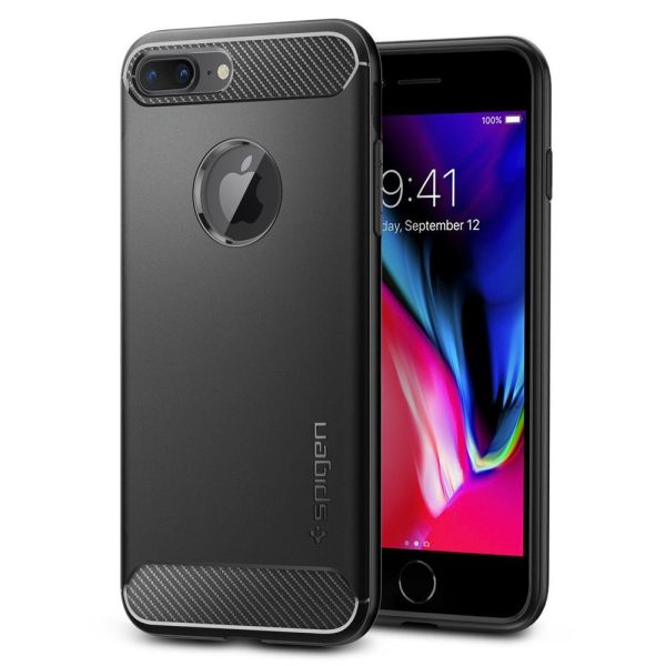 Apple iPhone 7 Plus / 8 Plus Spigen Rugged Armor Case - Black iphone 7 plus rugged armor