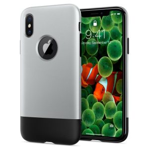 Apple iPhone XS / iPhone X Spigen Classic One with Air Cushion Technology - Aluminium Gray