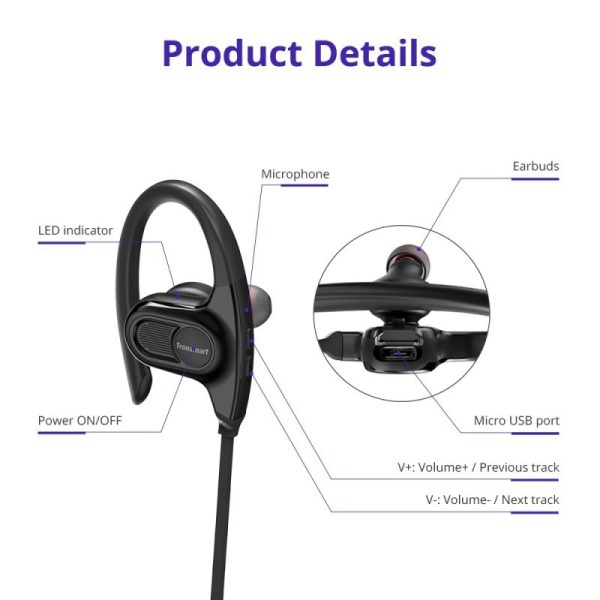 Tronsmart Encore Hydra IPX7 Rated Bluetooth Headphones Tronsmart Encore Hydra IPX7 Rated Bluetooth Headphones