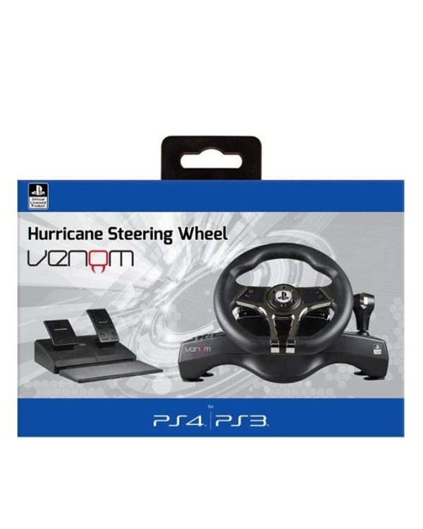Hurricane Steering Wheel For PlayStation 3 & PlayStation 4 - Venom