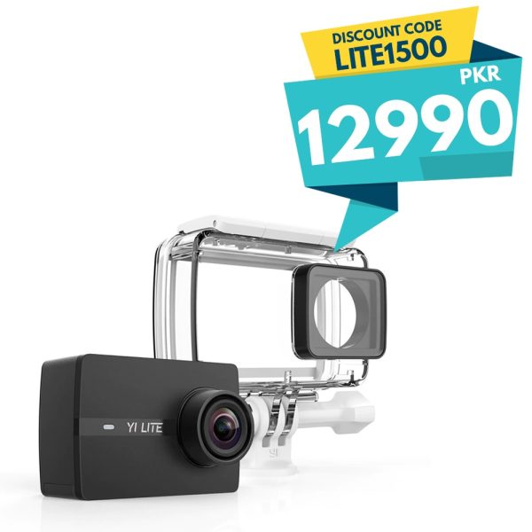 Yi Lite Action Camera with Waterproof Case Included - Black