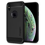 iPhone XS Rugged Armor Spigen Case Black 063CS25113