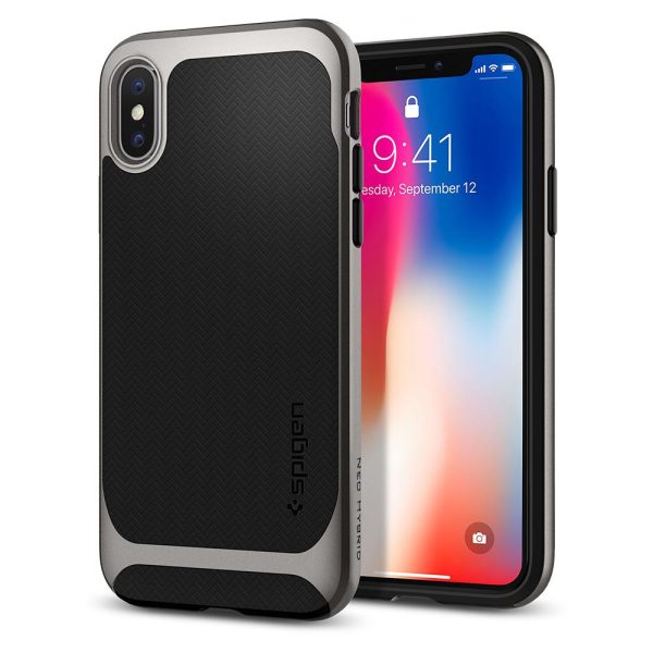 title_ipx_nh_gunmetal_01_2048x2048 Apple iPhone X Neo Hybrid Original Spigen Case Neo Hybrid - Gunmetal - Image 1