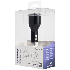 Targus Car Charger for Laptop and USB Tablet (APD046AP)  (Black) - Image 6
