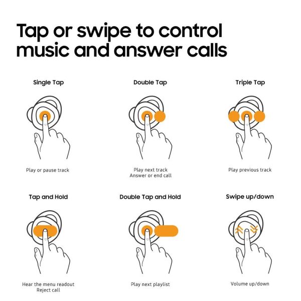 Samsung Gear IconX (2018 Edition) Bluetooth Cord-free Fitness Earbuds, - Black - Image 6