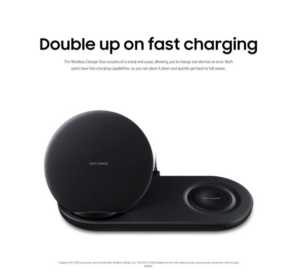 Samsung Wireless Charger Duo, Fast Charge Stand / Pad For Phones / Watches - Image 3