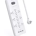 Anker PowerPort Power Strip, 12 Outlets & 3 USB Ports, Surge Protector with 6ft Cord, and PowerIQ - White A27621D1