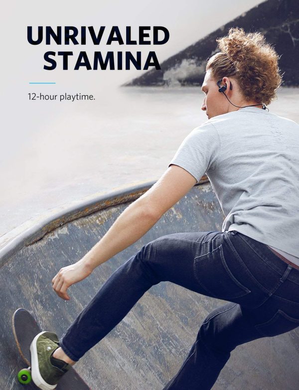 Anker Wireless Headphones, Soundcore Spirit X Bluetooth Sports Headsets w/Mic - Black A3451011 - Image 5