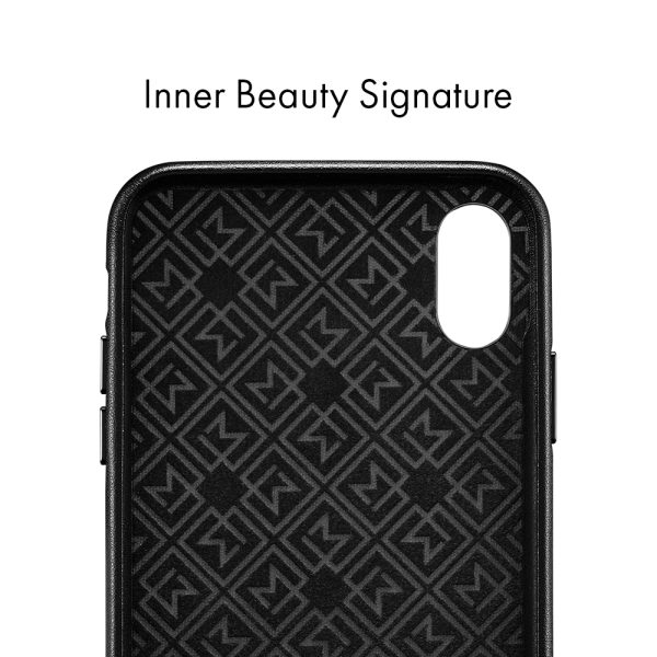 Spigen iPhone XS / iPhone X Case La Manon câlin Chic Black (Leather Case) 063CS25321 - Image 3