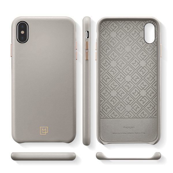 Spigen iPhone XS Max Case La Manon câlin Oatmeal Beige (Leather Case) 065CS25093 - Image 5