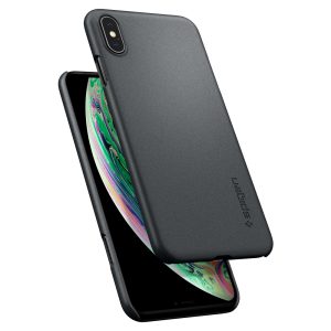 iphone xs max spigen thin fit graphite gray