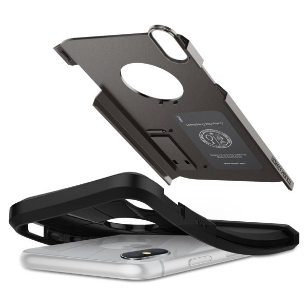 detail_ip65_tough_armor_gunmetal_06 Spigen iPhone XS Max Case Tough Armor Gunmetal (Ver.2) 065CS25131 - Image 10