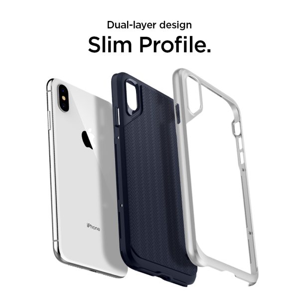 id_ip65_neo_hybrid_silver_03 Spigen iPhone XS Max Case Neo Hybrid Satin Silver 065CS24840 - Image 10