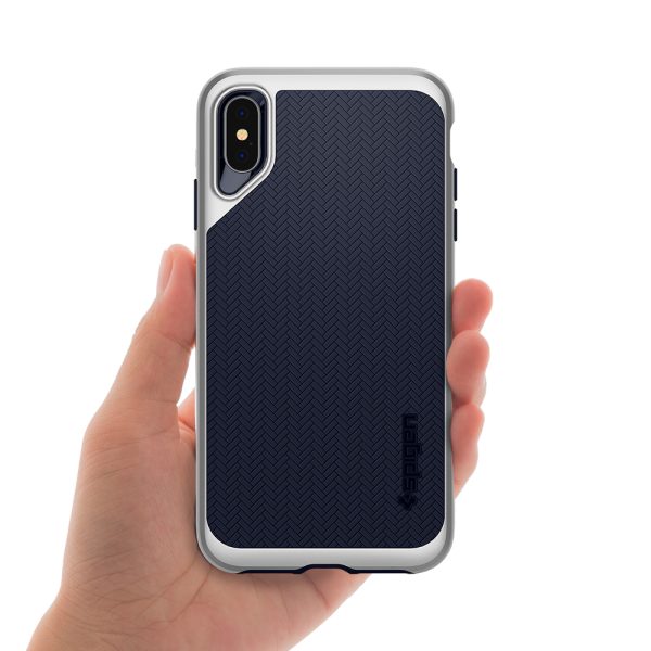 id_ip65_neo_hybrid_silver_04 Spigen iPhone XS Max Case Neo Hybrid Satin Silver 065CS24840 - Image 11