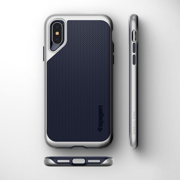 id_ip65_neo_hybrid_silver_05 Spigen iPhone XS Max Case Neo Hybrid Satin Silver 065CS24840 - Image 12