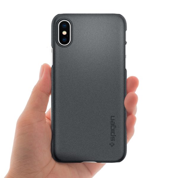 Spigen iPhone XS Max Case Thin Fit Graphite Gray 065CS24825 - Image 4