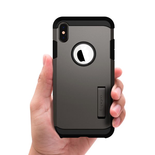 id_ip65_tough_armor_gunmetal_04 Spigen iPhone XS Max Case Tough Armor Gunmetal (Ver.2) 065CS25131 - Image 6