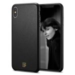 Spigen iPhone XS / iPhone X Case La Manon câlin Chic Black (Leather Case) 063CS25321