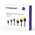 Tronsmart Micro USB Cable Pack - 5 Cable Pack MUPP6 - Black (1ft x 1,3.3ft x 3,6ft x 1)