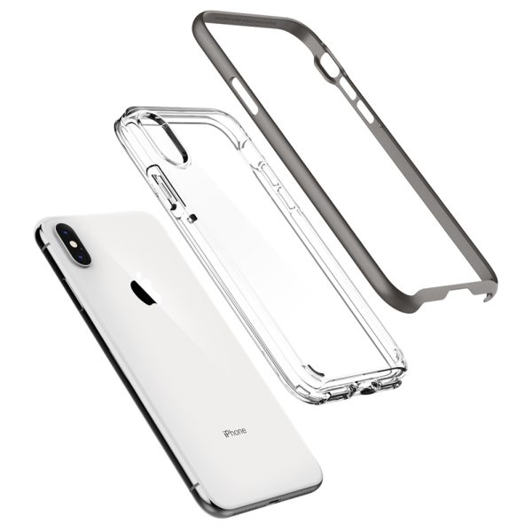 iPhone XS / iPhone X Case Neo Hybrid Crystal Gunmetal by Spigen 063CS24924 - Image 12