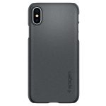 iPhone XS - iPhone X Case Thin Fit Graphite Gray by Spigen 063CS24905