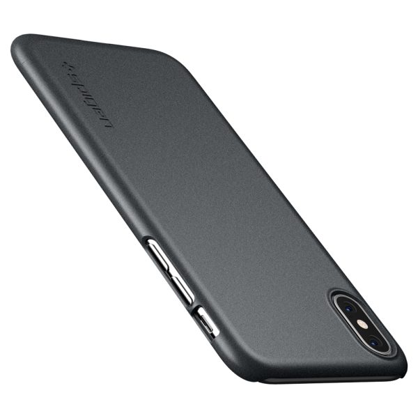 iPhone XS - iPhone X Case Thin Fit Graphite Gray by Spigen 063CS24905 - Image 9