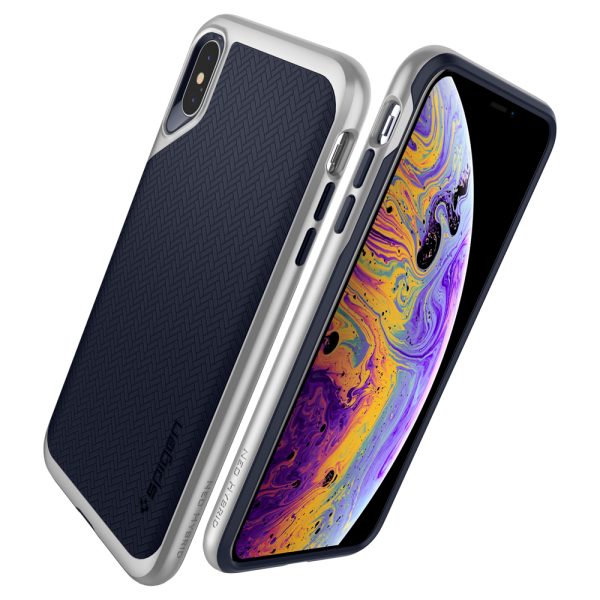 iPhone XS Case Neo Hybrid Satin Silver by Spigen 063CS24920 - Image 11