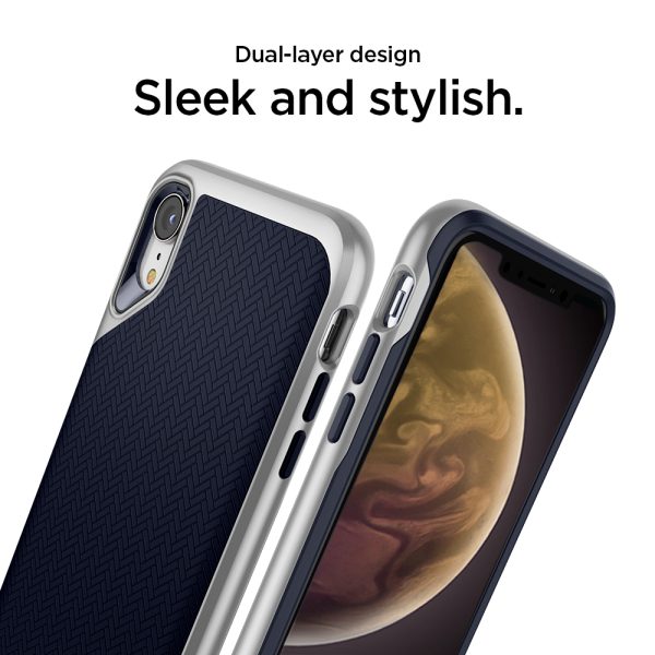 iPhone XR Neo Hybrid Case Satin Silver by Spigen 064CS24880 - Image 5