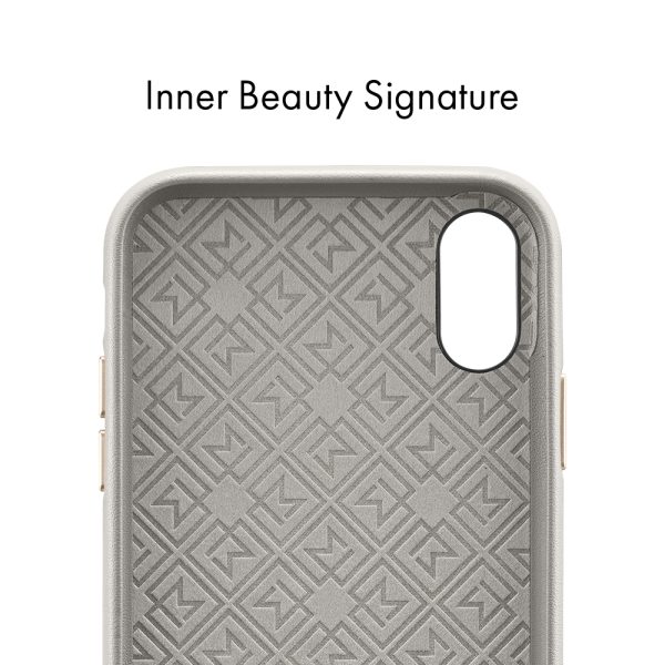 iPhone XR Case La Manon câlin Oatmeal Beige Leather Case by Spigen 064CS25090 - Image 3