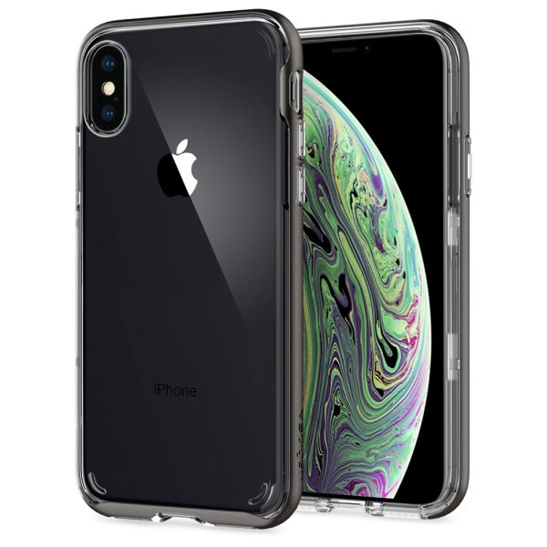 iPhone XS / iPhone X Case Neo Hybrid Crystal Gunmetal by Spigen 063CS24924 - Image 3