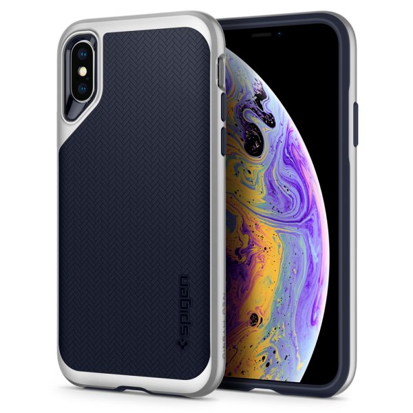 iPhone XS Case Neo Hybrid Satin Silver by Spigen 063CS24920 - Image 2