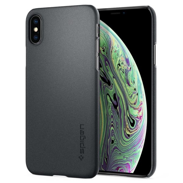 iPhone XS - iPhone X Case Thin Fit Graphite Gray by Spigen 063CS24905 - Image 12