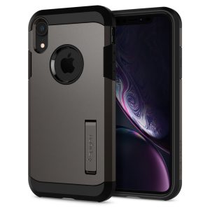 iPhone XR Case Tough Armor Gunmetal by Spigen 064CS24877