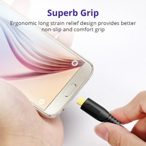3 PACK Bundle - Tronsmart MUC04G Premium Micro USB Cable 1 Pack with Gold-Plated Connectors - 3 feet - Image 3