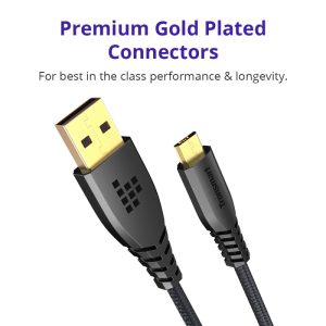 3 PACK Bundle - Tronsmart MUC04G Premium Micro USB Cable 1 Pack with Gold-Plated Connectors - 3 feet - Image 5