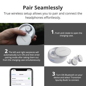 Tronsmart Encore Spunky Buds True Wireless Earphones with Charger Box - White - Image 10