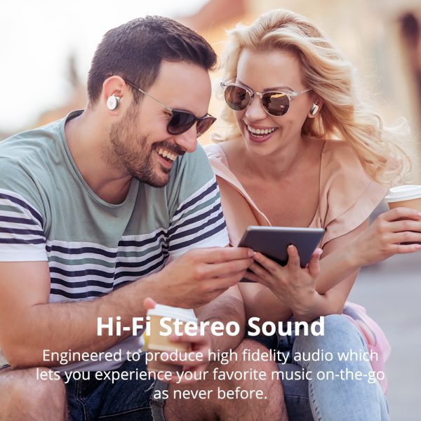 Tronsmart Encore Spunky Buds True Wireless Earphones with Charger Box - White - Image 3