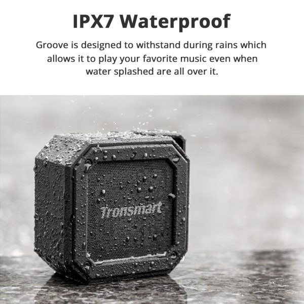 Element Groove Compact Waterproof Bluetooth Speaker by Tronsmart - Black - Image 6